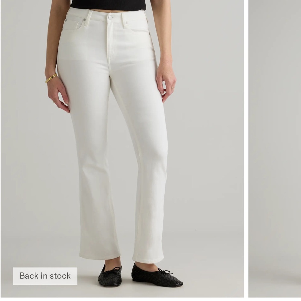 Quince White Flare Jeans